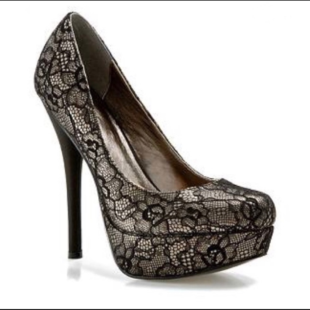 Zigi Soho Staple Black Lace Stiletto Pumps